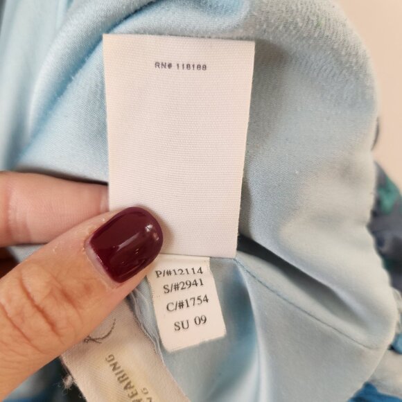 Martin & Osa 100% Silk Watercolor Blue Dress Cocktail Fit and Flare Women's 6 - Picture 6 of 6